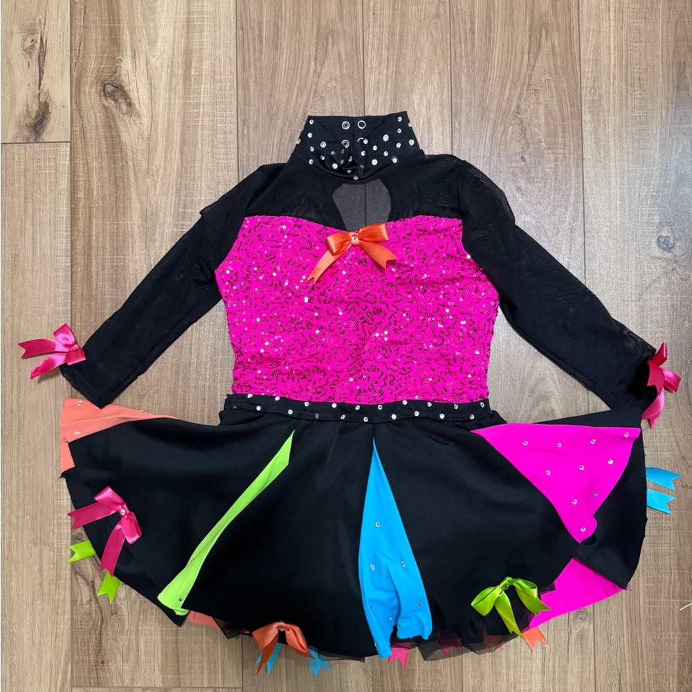 Weissman Pink and Black Kids Dance Costume - MC (medium child)